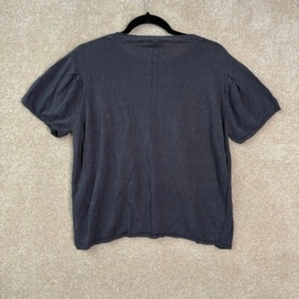 WRAP LONDON Linen Knit Top Womens 14 Casual Minimalist Natural Fiber - Picture 3 of 5
